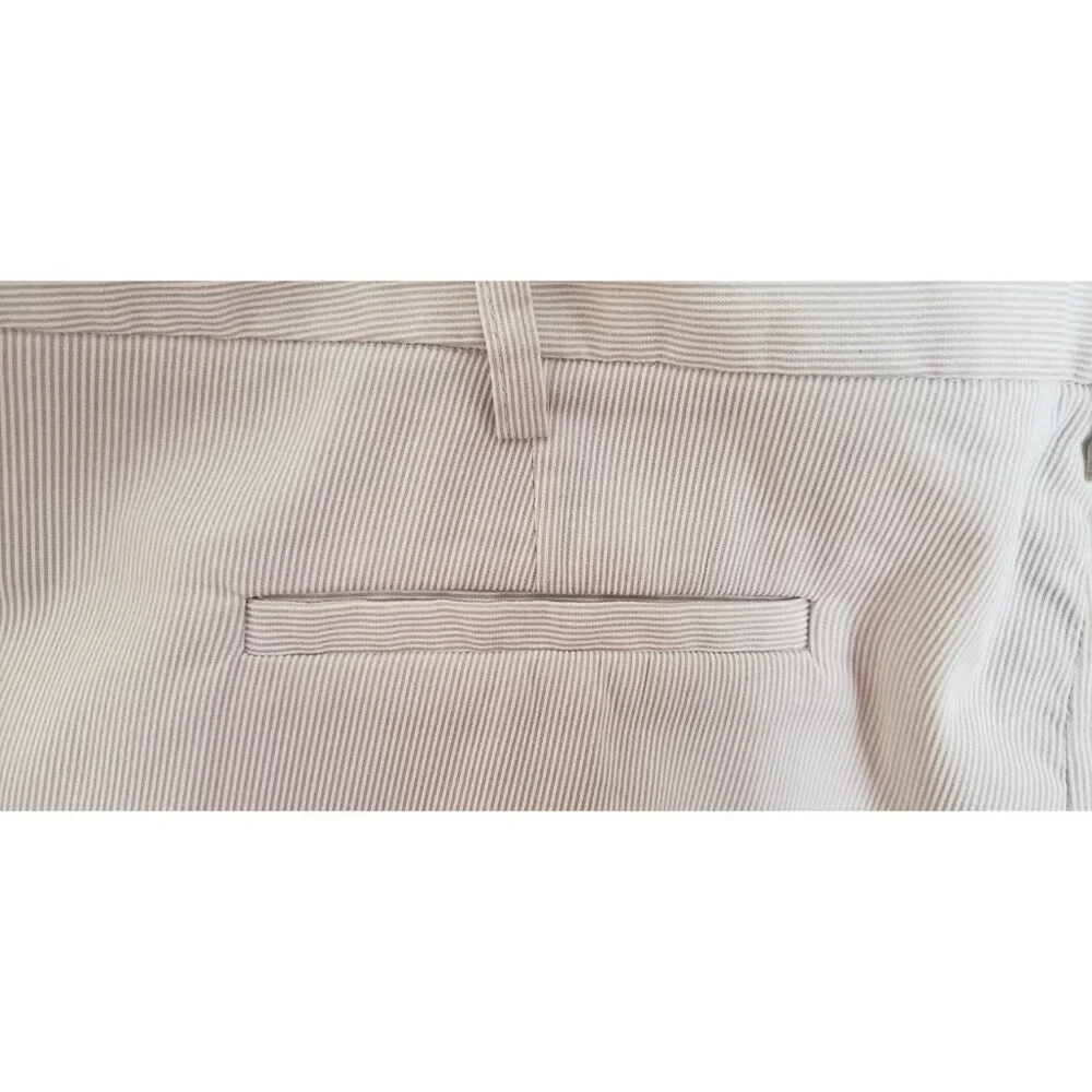 IVANKA TRUMP ANKLE-LENGTH  RIBBED TEXTURE BEIGE PANTS SZ 12 - Picture 7 of 8